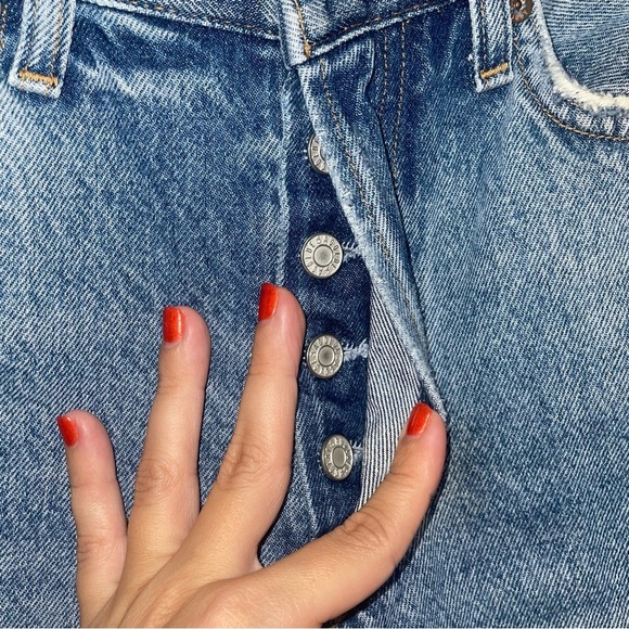 Agolde Relaxed High-Rise Bootcut Jeans Button Fly Size 24 Wash Wireless - Picture 6 of 11